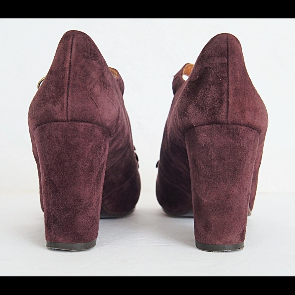 Chie Mihara Mary Jane platform suede high heels ankle strap - Picture 4 of 13